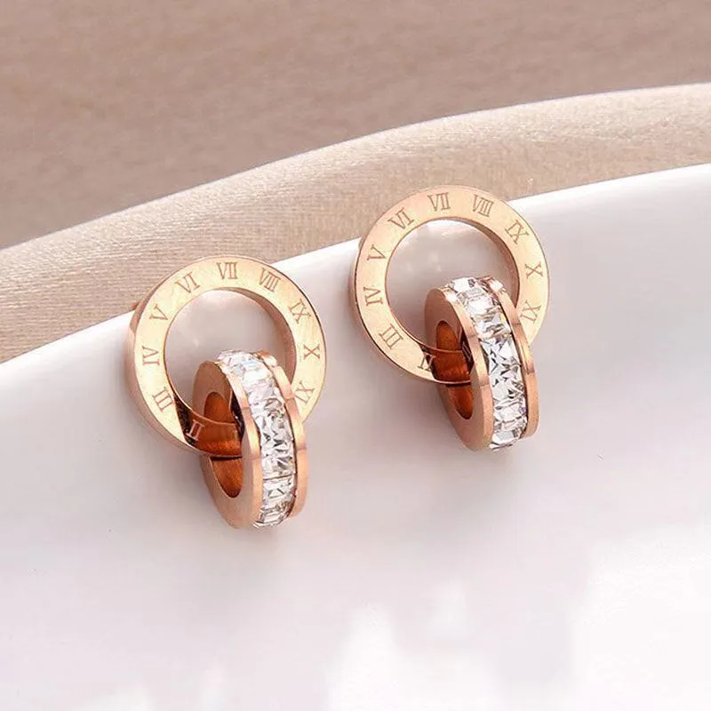 Double Hoop Stud Earring
